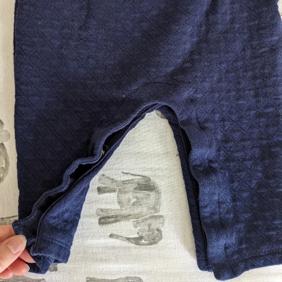 Janie & Jack | Baby Boy Blue Quilted Romper - Picture 6 of 6